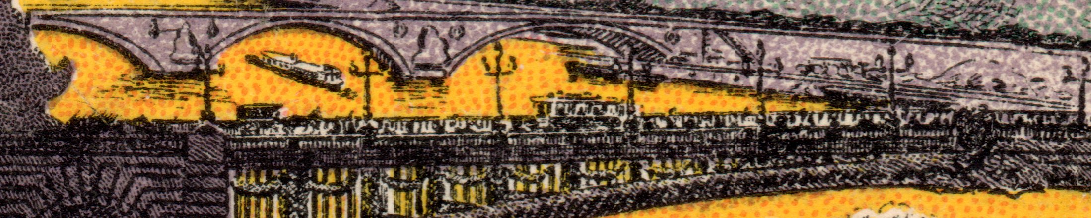 Philatelie France Vignette : Paris 1914 10th International Esperanto Congress Cinderella Stamps Pont de l'Alma Tramway Omnibus a Cheval